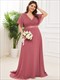 Evening Dresses Glamorous Double V-Neck Ruffles Padded Plus Size