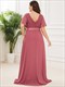 Evening Dresses Glamorous Double V-Neck Ruffles Padded Plus Size