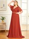 Evening Dresses Glamorous Double V-Neck Ruffles Padded Plus Size