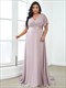 Evening Dresses Glamorous Double V-Neck Ruffles Padded Plus Size