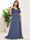 Evening Dresses Glamorous Double V-Neck Ruffles Padded Plus Size
