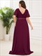 Evening Dresses Glamorous Double V-Neck Ruffles Padded Plus Size