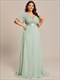 Evening Dresses Glamorous Double V-Neck Ruffles Padded Plus Size