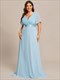 Evening Dresses Glamorous Double V-Neck Ruffles Padded Plus Size