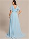 Evening Dresses Glamorous Double V-Neck Ruffles Padded Plus Size