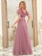 Women'S Pretty V-Neck A-Line Floor-Length Wholesale Bridesmaid Dresses