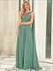 Ruffles Long Evening Dresses For Wholesale One Shoulder Pretty Chiffon