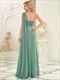 Ruffles Long Evening Dresses For Wholesale One Shoulder Pretty Chiffon