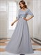 Patchwork Wholesale Evening Dress Elegant Round Neckline Sequins