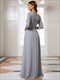Patchwork Wholesale Evening Dress Elegant Round Neckline Sequins
