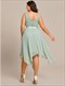 Plus Size Deep V Neck Asymmetrical Hem Sleeveless Wholesale Dresses