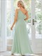 Wholesale Brautjungfernkleid One Shoulder Beaded Chiffon