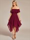 Bridesmaid Dresses Off Shoulder Asymmetrical Hem Wholesale Chiffon
