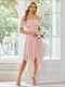 Bridesmaid Dresses Off Shoulder Asymmetrical Hem Wholesale Chiffon