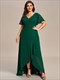 Wholesale Bridesmaid Dresses Neck High Low Ruffles Chiffon Plus V