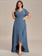 Wholesale Bridesmaid Dresses Neck High Low Ruffles Chiffon Plus V