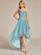 Appliques Wholesale Prom Kleid High Low Mesh