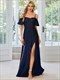 Evening Dresses Off Shoulder Floor Length A Line Sleeveless Wholesale Knitted