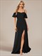 Evening Dresses Off Shoulder Floor Length A Line Sleeveless Wholesale Knitted