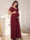 Deep V Neck Pencil Silhouette Maternity Dress