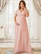 Deep V Neck Pencil Silhouette Maternity Dress