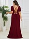 Plus Square Neck Short Puff Sleeves Fishtail Wholesale Evening Dresses