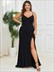 Plus Sleeveless Fishtail Deep V Neck Wholesale Evening Dresses