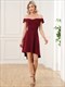  Off Shoulders A Line Asymmetric Hem Wholesale Evening Dresses