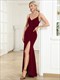  Sleeveless Fishtail Deep V Neck Wholesale Evening Dresses
