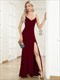  Sleeveless Fishtail Deep V Neck Wholesale Evening Dresses