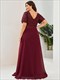 Short Sleeves Round Neck A Line Wholesale Mother Of The Bride Dresses