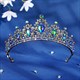 Barocke Braut Diamant Haarreif bunter Juwel Kristall Hochzeit Halloween Tanz Krone