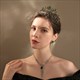 Baroque Wedding Tiaras And Royal Crowns Zircon Bridal Hair Jewelry Headpieces Cosplay Princess Queen Halloween Green Crown