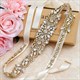 Luxury Vintage Women Wedding Dress Belt High Quality Rhinestone Applique Trims Bridal Belt