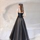 Plus Size Black Prom Dress Starry Sky Evening Gown