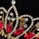 Gold Kristall Braut Hochzeit Krone Kopfschmuck Mit Glas Diamanten
