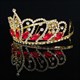 Gold Kristall Braut Hochzeit Krone Kopfschmuck Mit Glas Diamanten
