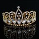 Gold Kristall Braut Hochzeit Krone Kopfschmuck Mit Glas Diamanten