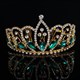 Gold Kristall Braut Hochzeit Krone Kopfschmuck Mit Glas Diamanten