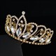 Gold Kristall Braut Hochzeit Krone Kopfschmuck Mit Glas Diamanten
