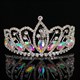 Gold Kristall Braut Hochzeit Krone Kopfschmuck Mit Glas Diamanten