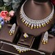 Cz Crystal 4Pcs Braut Zirkonia Luxus Hochzeit Schmuck Set