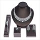 Elegant Shape Bridal Cz Necklace Earrings Bracelet Ring Set
