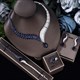 Jewelry Set For Women Bridal Party Wedding Accessories With Cubic Zirconia Luxury Big 4 Pcs Saudi Arabic Dubai