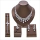Jewelry Set For Women Bridal Party Wedding Accessories With Cubic Zirconia Luxury Big 4 Pcs Saudi Arabic Dubai