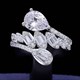 Jewelry Set For Women Bridal Party Wedding Accessories With Cubic Zirconia Luxury Big 4 Pcs Saudi Arabic Dubai