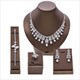 Jewelry Set For Women Bridal Party Wedding Accessories With Cubic Zirconia Luxury Big 4 Pcs Saudi Arabic Dubai