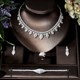Crystal Bridal Jewelry Set With Necklace And Earrings