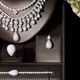 Two Layer Water Drop Bridal Jewelry Set With Cubic Zirconia