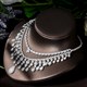 Two Layer Water Drop Bridal Jewelry Set With Cubic Zirconia